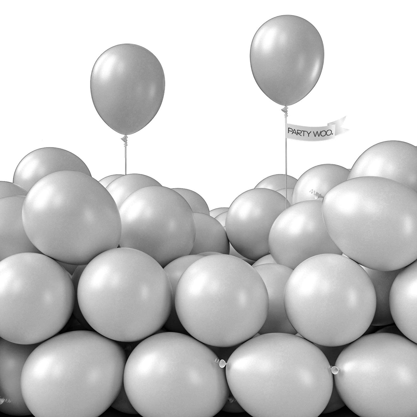 Partywoo Gray Balloons, 50 Pcs 5 Inch Latex Balloons, Gray Balloons, Party Balloons, Latex Balloons, Birthday Balloons For Baby Shower Decorations, Birthday Decorations Men, Wedding