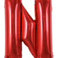 Toniful 40 Inch Large Bright Red Letter Balloons A-Z, Giant Jumbo Helium Foil Mylar Big Letter N Balloons For Birthday Party Ann