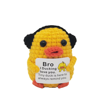 Qyqkfly Funny Crochet Handmade Emotional Ducks Mental Support Positive Supportive Encouragement For Women Men Birthday Christmas