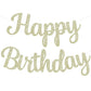 Beishida Light Gold Happy Birthday Banner - No Diy,10Feet,Pre-Strung-Glitter Happy Birthday Sign, Happy Birthday Garland,Happy B