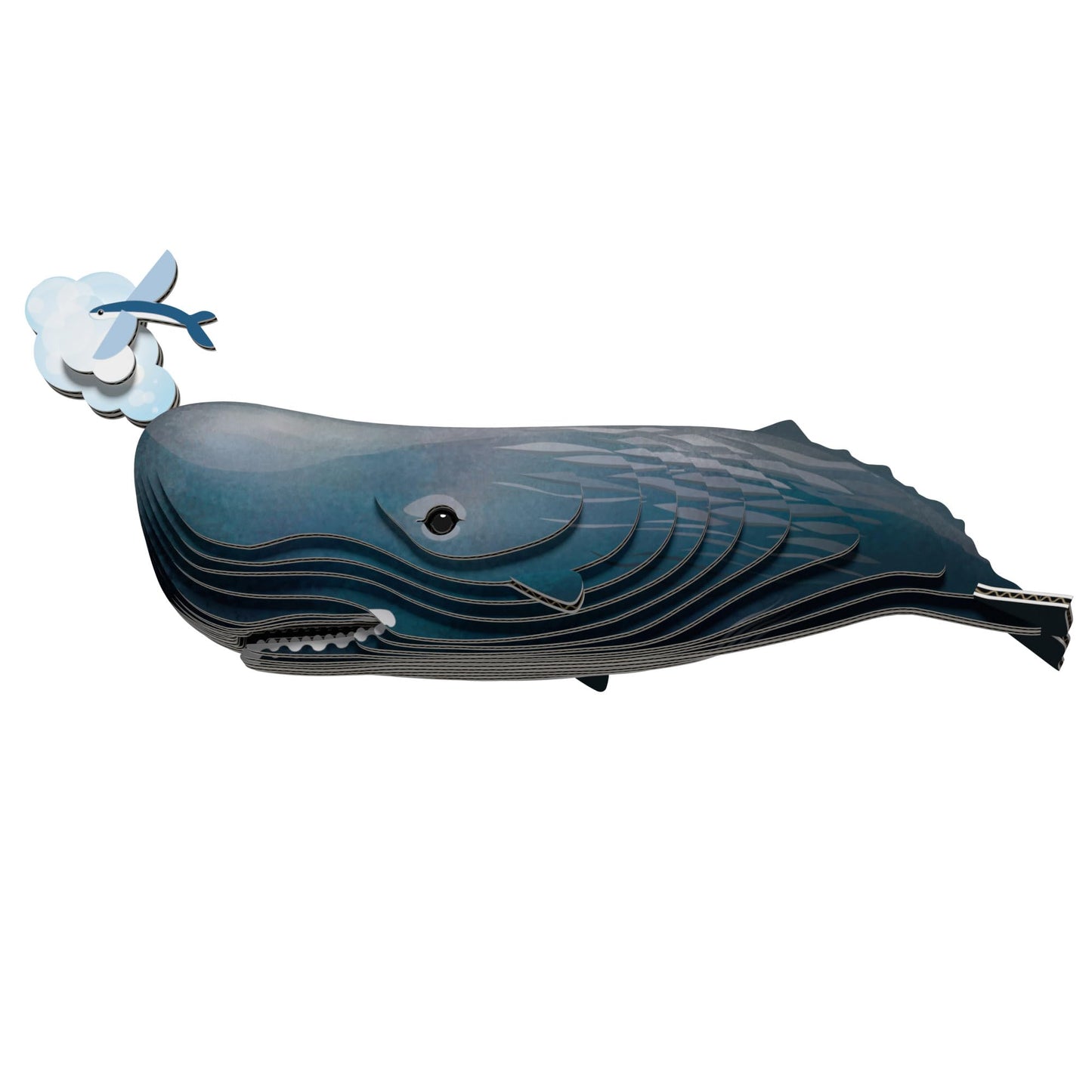 Eugy Sperm Whale 3D Puzzle, 24 Piece Eco-Friendly Educational Learning Puzzles For Kids 6+