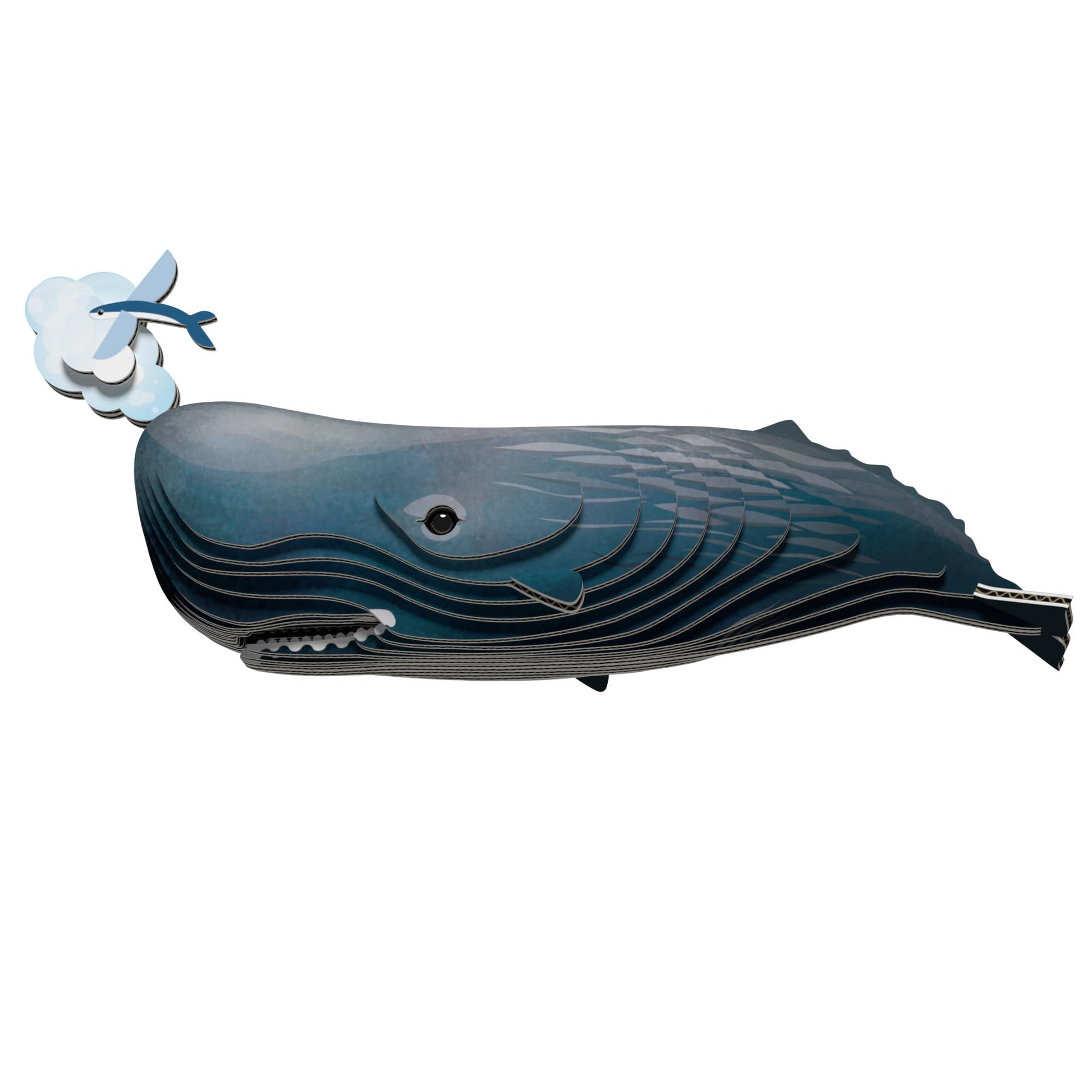 Eugy Sperm Whale 3D Puzzle, 24 Piece Eco-Friendly Educational Learning Puzzles For Kids 6+