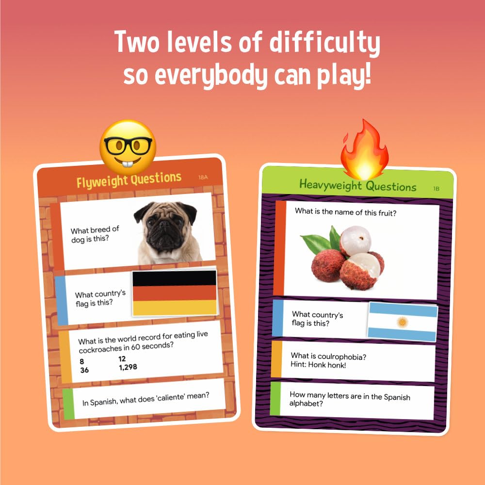 Worlds of Trivia Family Board Game - Educational Quiz with Balanced Questions - 2 to 4 mature-themed  Kid & Teen Players - Fun Facts & General Knowledge Brain Games