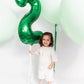 Green 2 Balloon, Number Balloons 40 Inch, 2Nd Balloon Number Birthday Decorations, Second Two Birthday Party Supplies, Number 2