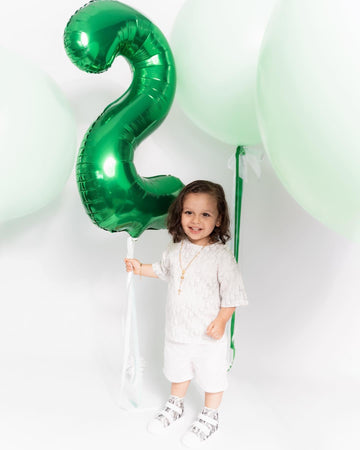 Green 2 Balloon, Number Balloons 40 Inch, 2Nd Balloon Number Birthday Decorations, Second Two Birthday Party Supplies, Number 2