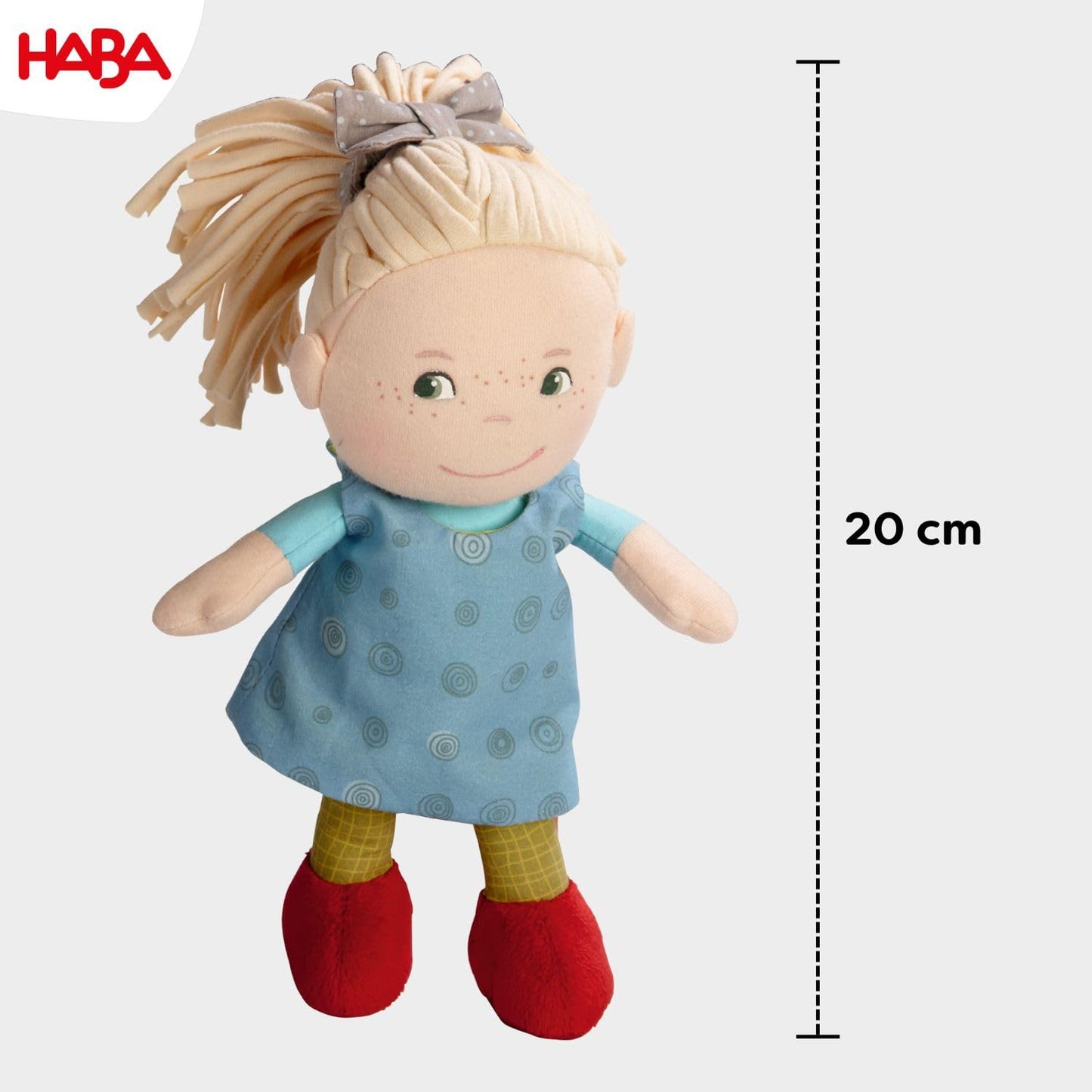 Haba Soft Doll Mirle 8' - First Baby Doll With Blonde Pony Tail For Ages 6 Months +