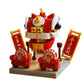 Sky Line Ocean Lion Dance Building Block Set (169 Pieces)  Chinese New Year Festival Toy With Drums & Banners  Compatible With