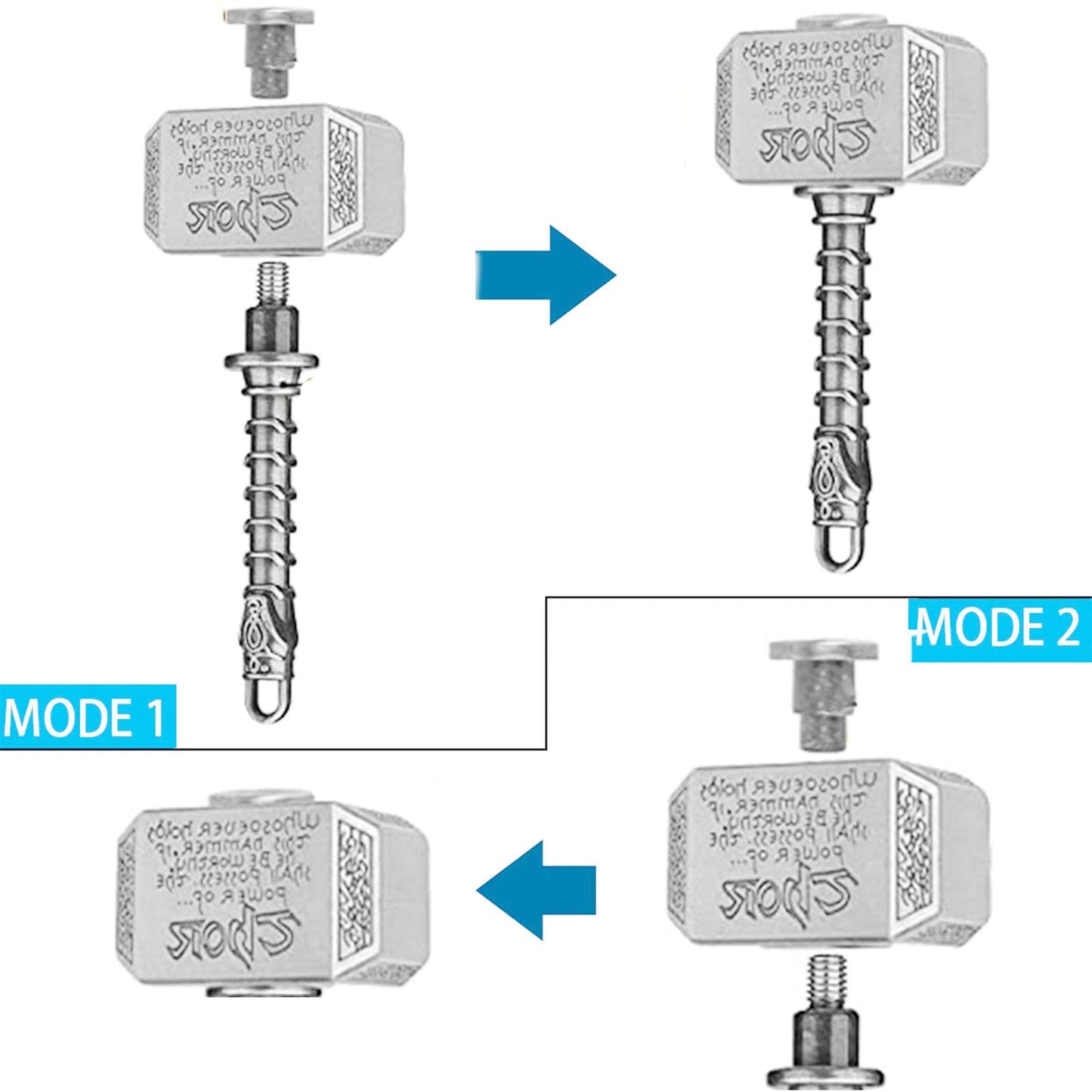 Mini Hammer Fidget Spinners Metal with Star Fidget Finger Spinner Toy  Fidget Keychian Chain Ring Cool Gadget Spinning Top Toy Focus Fingertip Gyro Stuff Gifts for Kids mature-themeds (2 Pack)