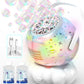 Rechargeable Bubble Machine with Colorful LED Light - Make Large Bubbles - 600mL Automatic Bubble Maker for Kids - Outdoor Party