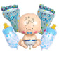 Party Decorz It A Boy Foil Balloons (Small Size) Set of 5pcs (2pcs Foot Balloon+ 2pcs Milk Bottle Balloon+ 1pcs Baby Boy Balloo