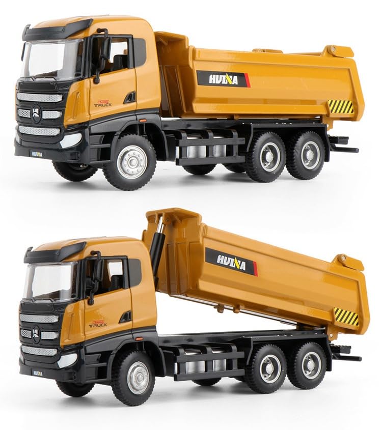 Gemini&Genius Truck Toy For Kids, Construction Vehicle Dump Truck Toy, Heavy Duty Alloy Construction Vehicle Toys, 1:50 Scale Di