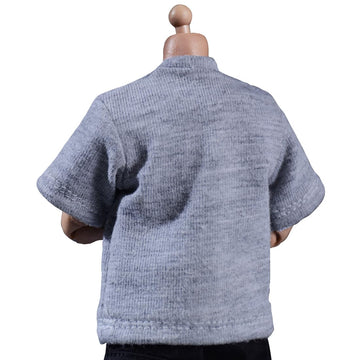 Meetoget 1/12 Scale Male Figure Doll Clothes Daily Sports T-Shirt Action Figure Relax Grey Pu002Us