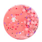 Easter Basket Stuffers Prefilled Bunny Clear Slime Pack, Crunchy Glossy Non Sticky Pink Crystal Slime Toy with Cute Rabbit Charm