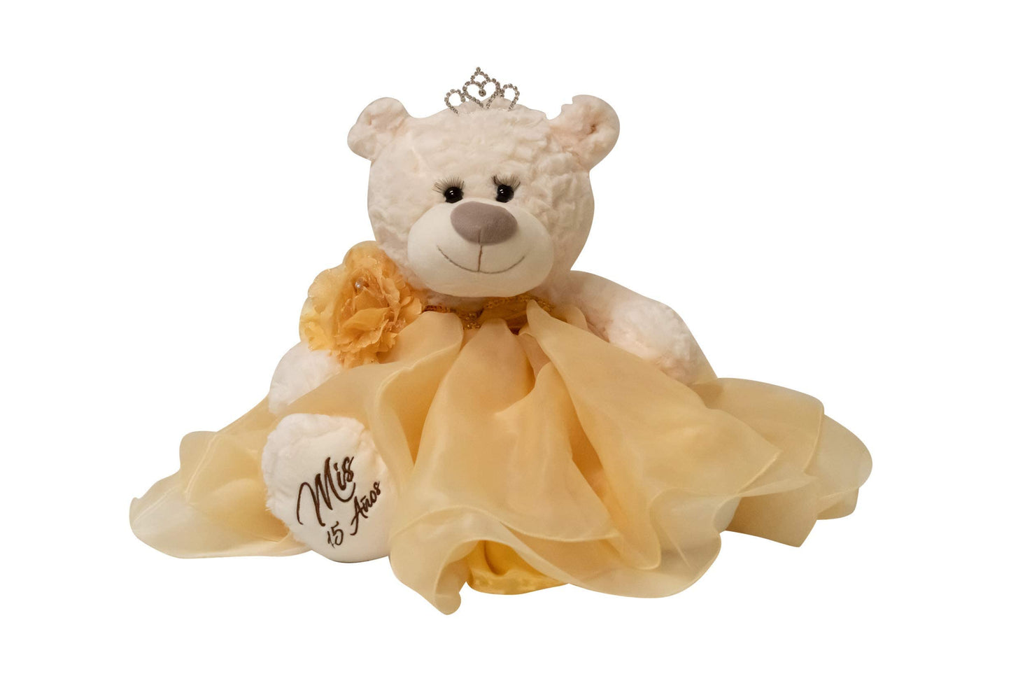 Kinnex Collections By Amanda 20' Quince Anos Quinceanera Last Doll Teddy Bear With Dress (Centerpiece) ~Gold~ B16831-6