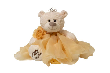 Kinnex Collections By Amanda 20' Quince Anos Quinceanera Last Doll Teddy Bear With Dress (Centerpiece) ~Gold~ B16831-6