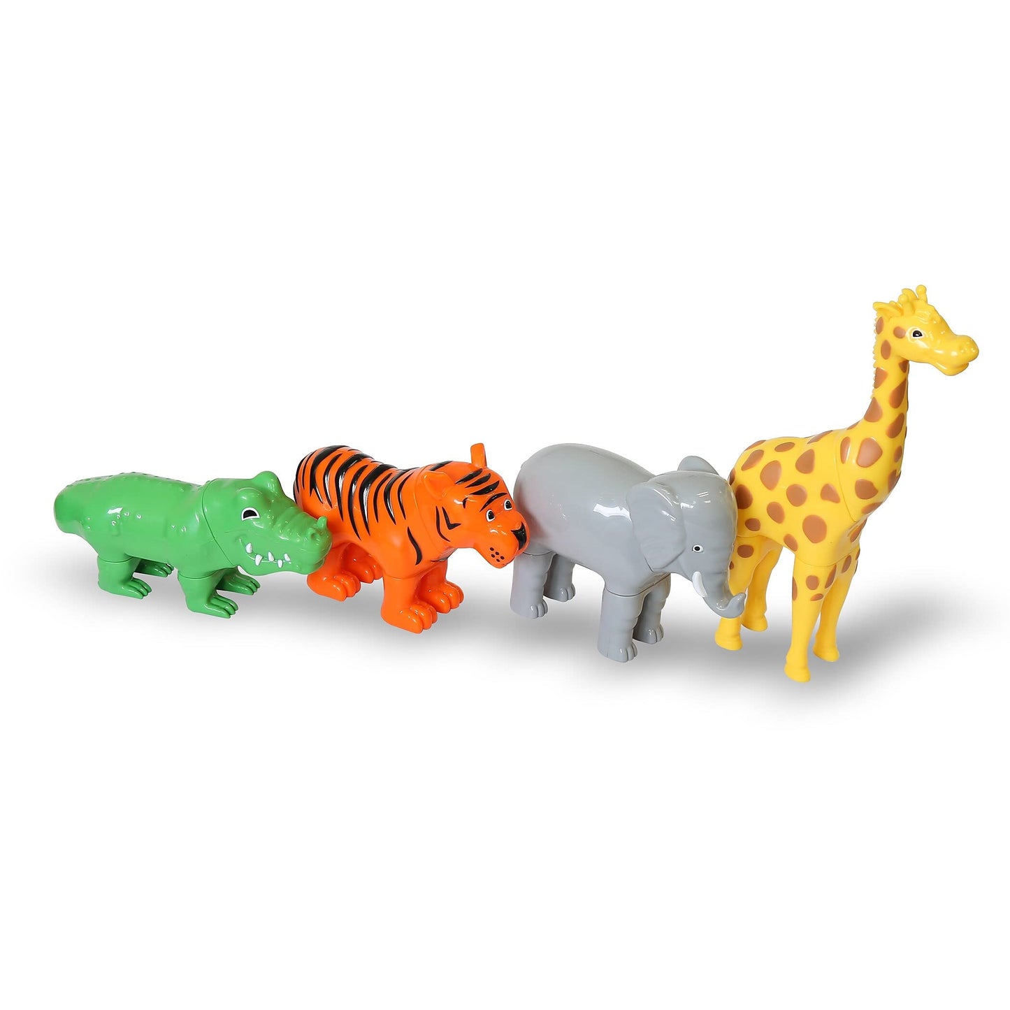 POPULAR PLAYTHINGS Magnetic Mix or Match Jungle Animals Toy Play Set - 16 Standard Size Pieces for Creative Play and Learning