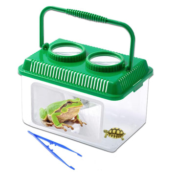 Bug Catcher Kit For Kids,Educational Bugnoculars Bug Viewer Container With Tweezers Built In Double 5X Magnifier And Ruler To Ca