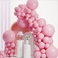 Pink Balloons Different Sizes,Scmdoti Double Stuffed Pink Balloon Arch,Pastel Pink Balloons Garland,18/12/10/5 Inch Pink Balloon