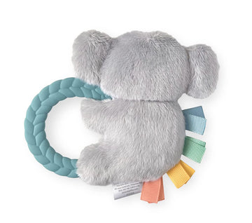 Itzy Ritzy - Ritzy Rattle Pal With Teether - Baby Teething Toy Features A Minky Plush Character, Gentle Rattle Sound & Soft Teether Toy For Newborn (Koala)