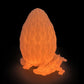 Flavery 3D Dragon Egg - Glow Orange - Easter Surprise Egg Toy with Flexible Dragon Inside, 3D Printed Gift, Figure Collection, D
