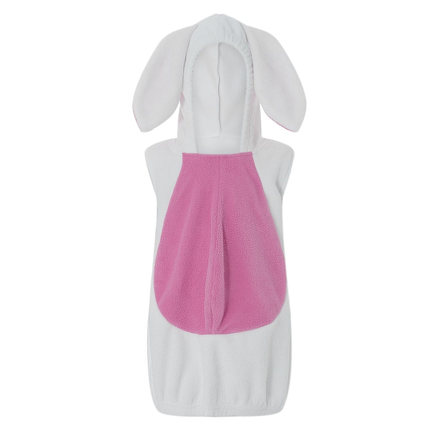 Kids Rabbit Costume Fuzzy Hooded Vest Animal Costume Cute Little Bunny Easter Outfit For Boys Girls (White, 4-5 Years)