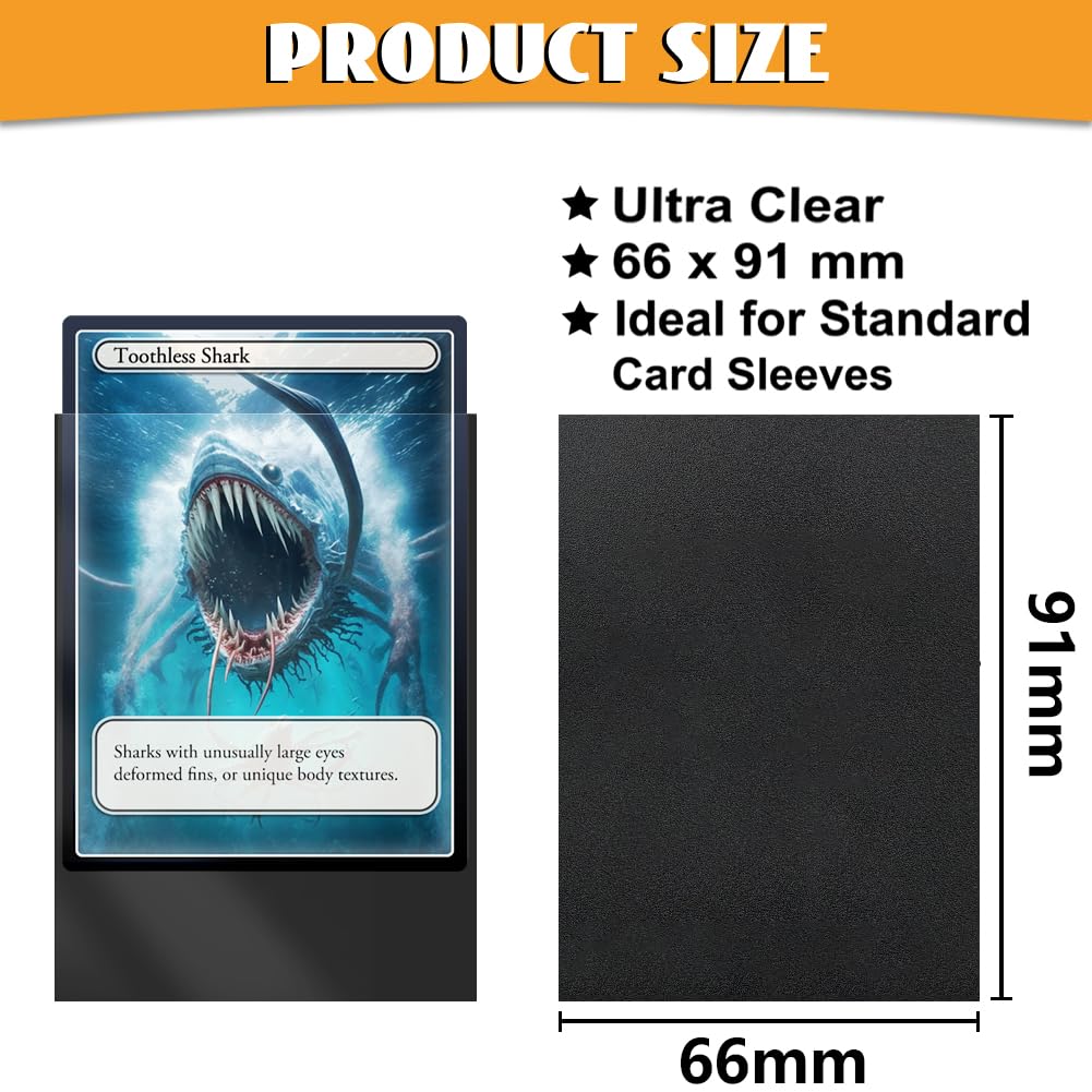2 Colors Trading Card Sleeves,Toyopeny Matte Card Sleeves For Standard Card,Plastic Card Sleeve Fit For Baseball,Football,Mtg,Ma