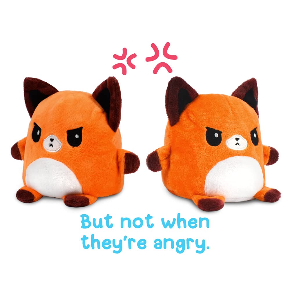 Teeturtle - Plushmates - Magnetic Reversible Plushies That Hold Hands When Happy - Fox - Huggable And Soft Sensory Fidget Toy St