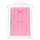 Mini Wooden Door Mini Wooden Door Bright Color Vivid Details Smoother Dollhouse Miniature Fairy Door for 1:12 Doll House Gifts(Light)