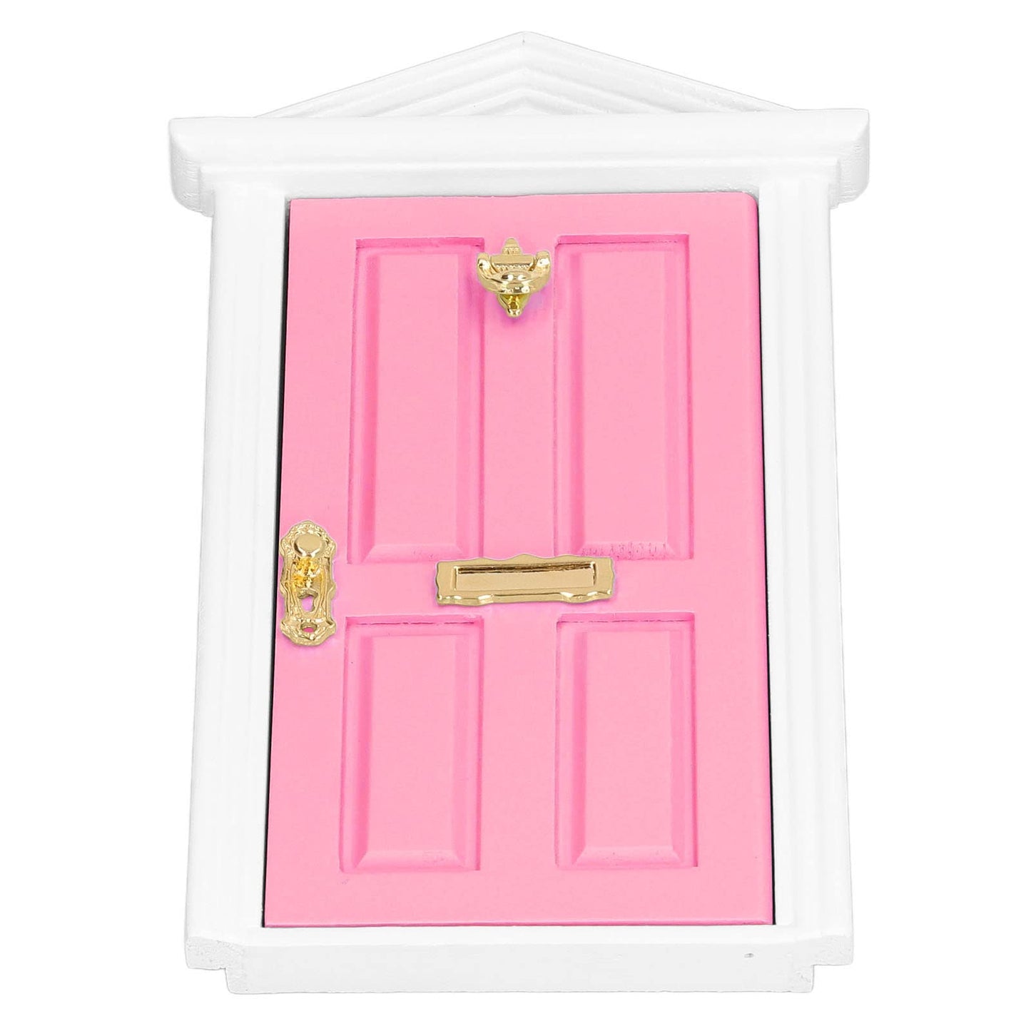 Mini Wooden Door Mini Wooden Door Bright Color Vivid Details Smoother Dollhouse Miniature Fairy Door for 1:12 Doll House Gifts(Light)