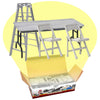 Ultimate Ladder, Table & Chairs Silver Playset For Wrestling Action Figures
