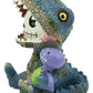Ebros Larger Furry Bones Rex The Tyrannosaurus And Purple Dinosaur Doll Voodoo Skeleton Figurine 4' Tall Collectible Furrybones Skulls Skeletons In Halloween Costume Statue