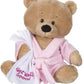 Ganz 10.5' Get Well Teddy With Pink Robe Plush