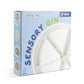 Odoorgames Large Round Sensory Bin with Lid, White Plastic, Includes 6 Removable Storage Dividers, Ideal for Toddler Play and Education