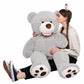 Morismos Giant Teddy Bear With Big Footprints Big Teddy Bear Plush Stuffed Animals (Gray, 39 Inches)