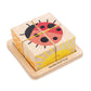 Tender Leaf Toys Baby Blocks - 5-Piece Wooden Jigsaw Puzzle with Storage Tray for Toddlers 18M+ - Model TL8452