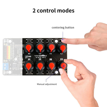 Yahboom RC Servo Tester 8 Channels Servo Motors Controller Centering Tool with Over-Current Protection, 2 Control Modes Support
