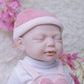 Aisite Reborn Baby Dolls Girl - 18 Inch Full Silicone Baby Girl Eyes Closed, Christmas&Birthday Gifts, Suitable For 3+