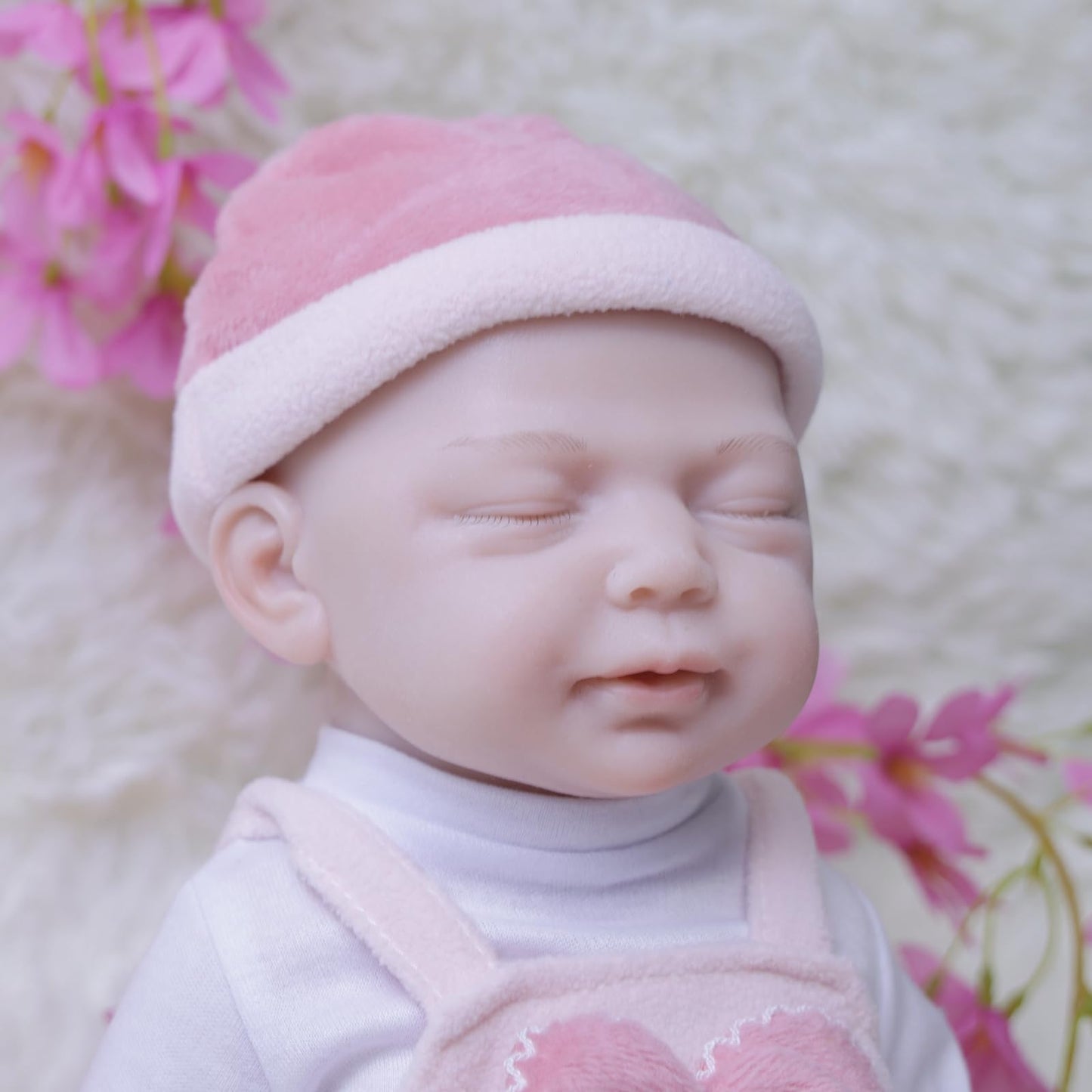 Aisite Reborn Baby Dolls Girl - 18 Inch Full Silicone Baby Girl Eyes Closed, Christmas&Birthday Gifts, Suitable For 3+