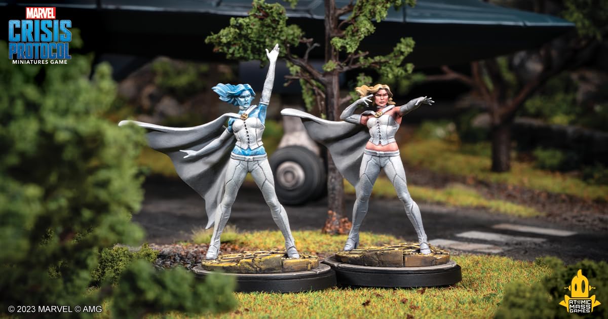 Atomic Mass Games Marvel Crisis Protocol Character Pack - Emma Frost & Psylocke, 6.5"x1.6"x4.5", Multicolor, FFGCP103