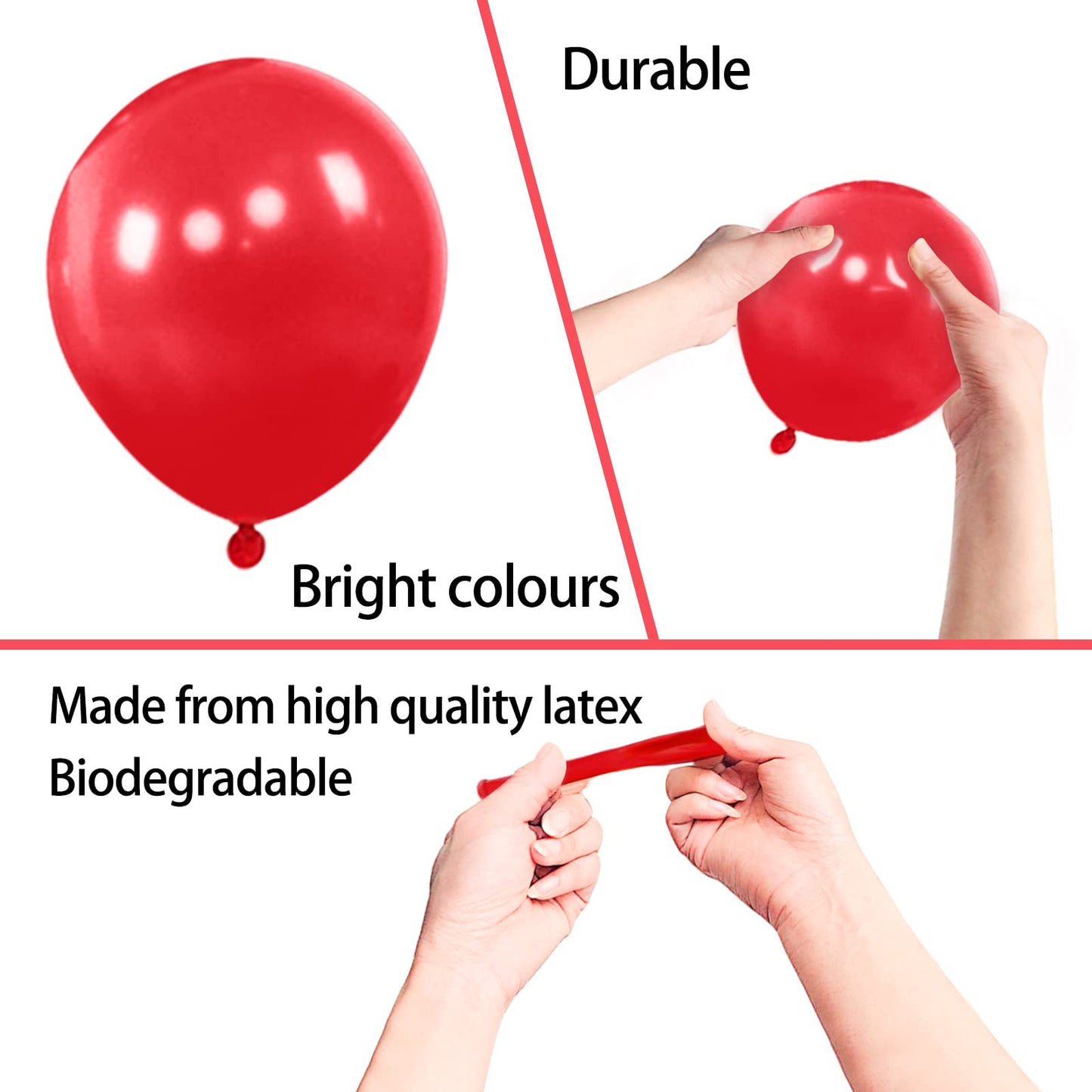 Kawkalsh 200Pcs 5 Inch Red Balloons, Small Mini Latex Balloons For Party Birthday Baby Shower Anniversary Festival Arch Garland