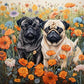 Tulip N Turtle Paw And Petals Diy Acrylic Paint By Number Kit For Adults Beginner Canvas Painting By Number Acrylic Painting. Wa