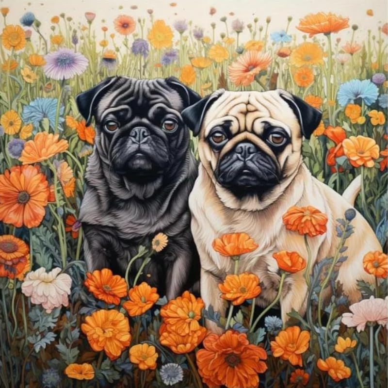 Tulip N Turtle Paw And Petals Diy Acrylic Paint By Number Kit For Adults Beginner Canvas Painting By Number Acrylic Painting. Wa