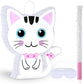 Aoriher Cat Piata Cat Birthday Party Supplies Kitty Cat Piatas with Blindfold and Bat Pink and White for Cat Party Favor Birthda