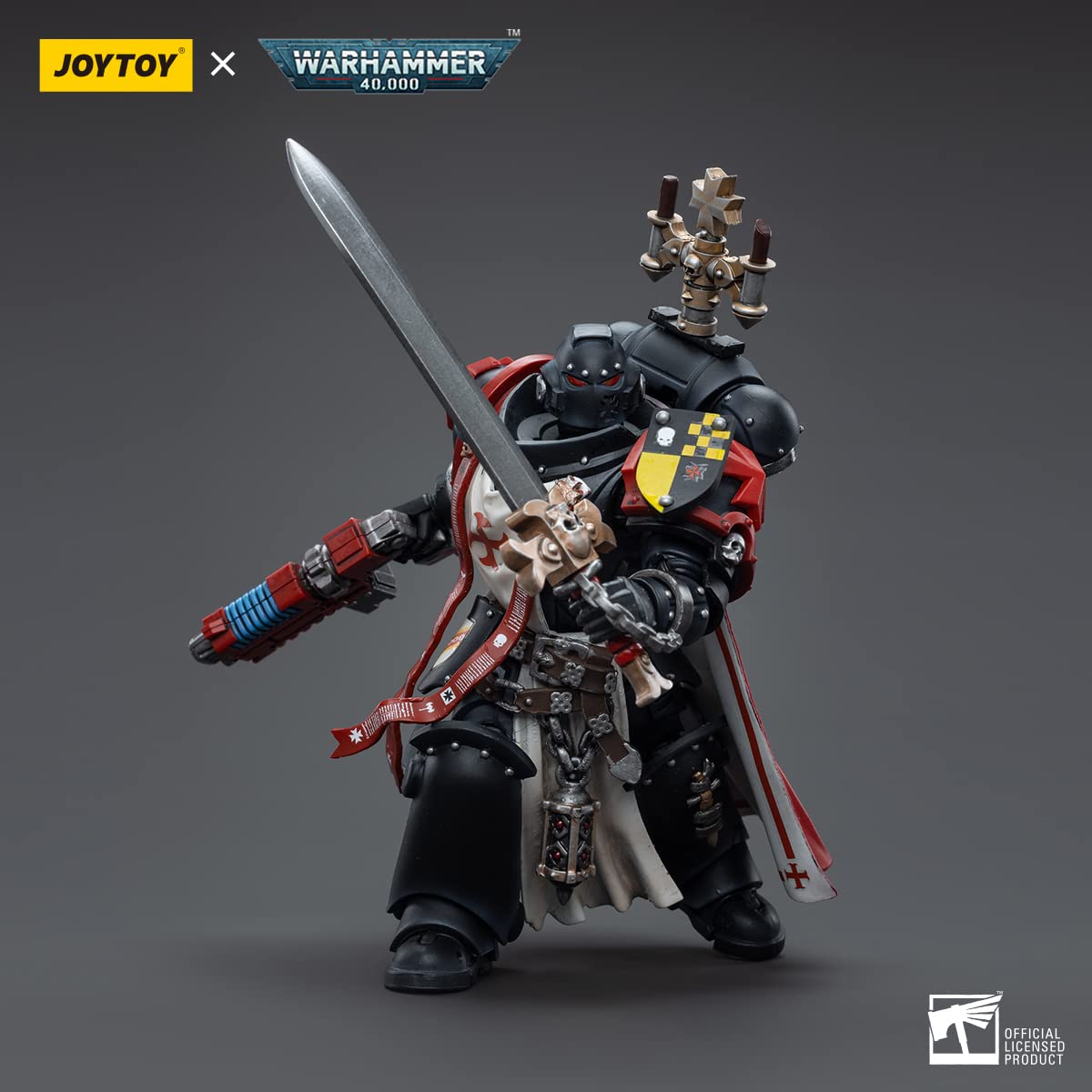 malt-inspiredISE JOYTOY 1/18 Action Figures - Warhammer 40 000 Black Templars decorative replica blade Brethren Brother Lombast - 5 Classic Character Collectible Age 15 and Above
