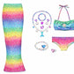 FancyDressWale Girls Fancy Dress Costume Set with Skirt, Top, Bottom & Accessories | Kids Party & Role Play Outfit (Rainbow, 24