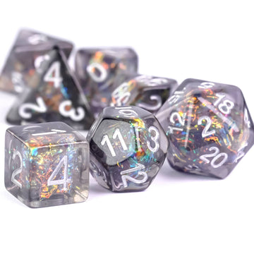 UDIXI 7PCS DND Dice Set, Resin Mushroom D&D Dice Set Red Polyhedral Dice for Dungeons and Dragons Role Playing Games