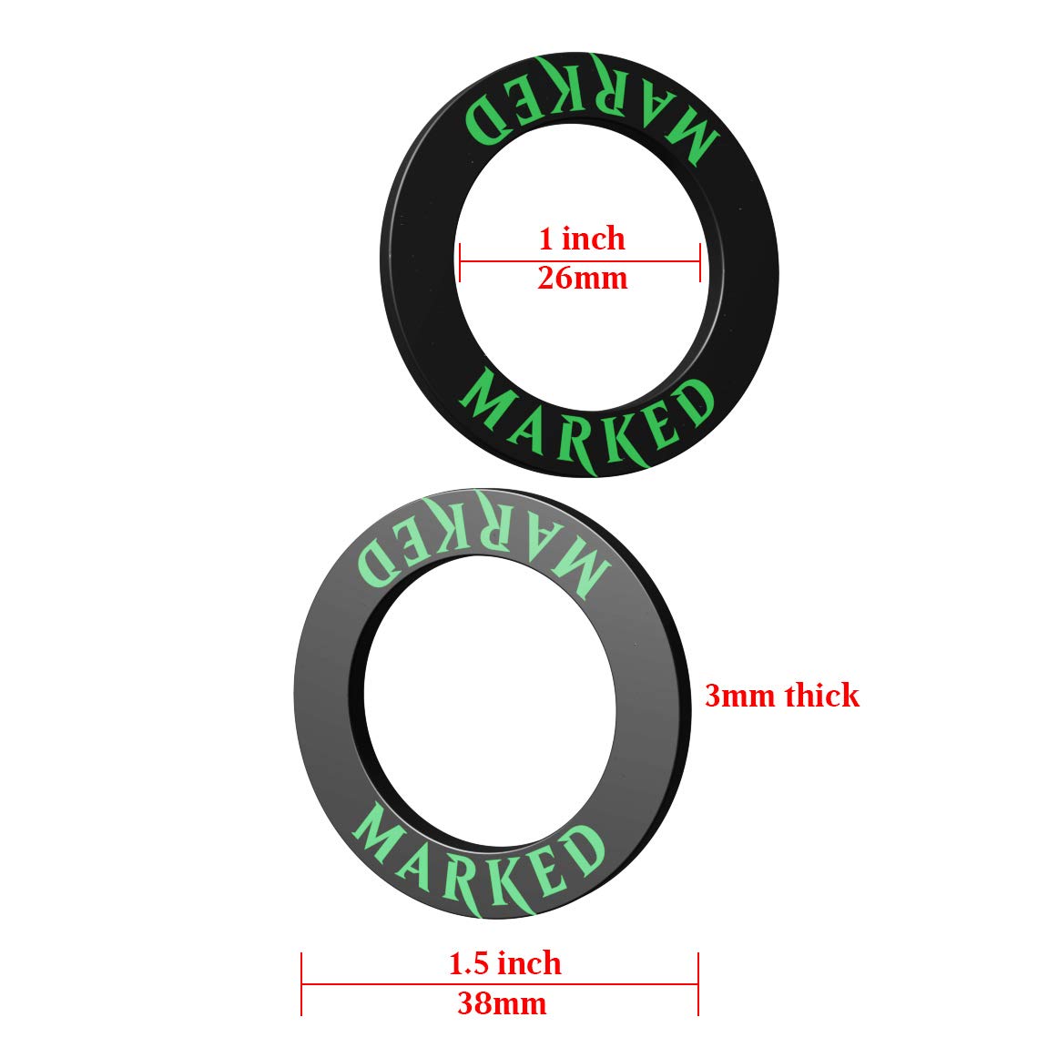 Citadel Black Health & Condition Rings - 80 Pack - Double-Sided Plastic, 30 Conditions, 4 Health Markers - D&D 5th Edition