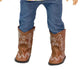 American Fashion World Brown American Eagle Cowgirl Boots for 18-Inch Dolls | enhanced Quality & Trendy Design | Dolls Shoes | Shoe Fashion for Dolls for Popular Brands