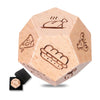 G-Lanthy Wood Food Decision Dice Date Night Dice for Couples Anniversary Valentines Day Gifts for Him Her Husband Wife 12 Sided