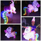 bDDeDD Kids Inflatable Unicorn Costume - LED Lighted Blow-up Riding Unicorn for Halloween Party, Size M, Color: Unicorn